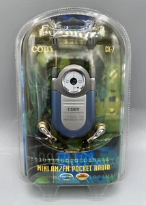 Coby Mini AM/FM Pocket Radio #CX-7 - Blue (new/sealed) - Picture 1 of 6