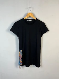 Stella McCartney All Is Love Black Cotton Tee Shirt Made in Portugal Size 42 - Picture 1 of 9