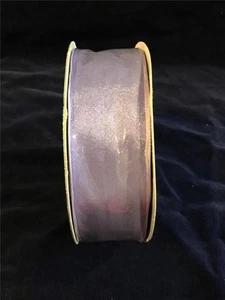 Neu Drahtband 1,5 x 50 Yard (150 Fuß) lila Lavendel FRÜHLING OSTERN Schimmer - Bild 1 von 4