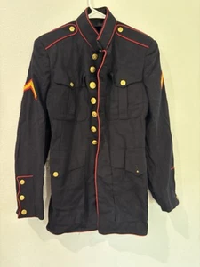 WWII USMC Marine Corp Dress Blues Uniform Jacket Vintage - Picture 1 of 13