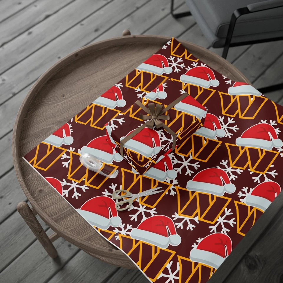 Papéis NFL Washington Commanders, embrulho de presente de Natal, presentes de time de futebol - Imagem 1 de 1