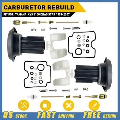Kit de reconstrucción de reparación de carburador diafragma para Yamaha V Star 1100 XVS1100 1999-2007 Foto 1 de 4