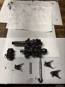 2002 02-07 HONDA CR250R CR 250 R TRANSMISSION TRANNY GEARS SHAFT SHIFT FORKS OEM - Picture 1 of 18