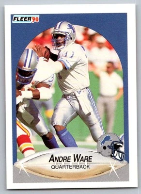 1990 Fleer Update Andre Ware Detroit Lions #U-92 - Image 1 of 2