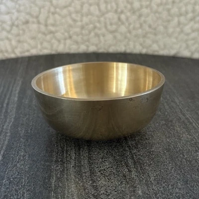 Vintage Brass Singing Sound Bowl Meditation Sound Tibetan Style 3-3/8” Wide - Image 1 of 4