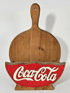 Coca-Cola Original Vintage Wood Soda Pop Country Wall Hanging Slot Shelf - Picture 1 of 6