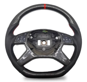 Mercedes Benz series carbon fiber steering wheel red center line - Picture 1 of 5