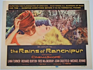 1955 Las lluvias de Ranchipur, Lana Turner, Richard Burton, Fred MacMurray, título - Imagen 1 de 1
