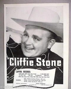 Cliffie Stone PRINT AD - 1947-1948 - Picture 1 of 1