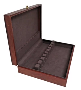 Vintage Anlaufgeschützt Holz Silberbesteck Besteck Holz Aufbewahrungstruhe Box 71 - Bild 1 von 9