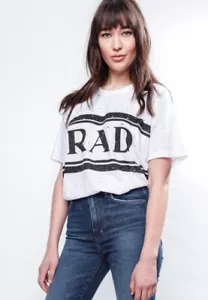 Tyler Jacobs Anysex Rad Xs Small White Hole Distressed Top Tee Feel The Piece - Picture 1 of 5
