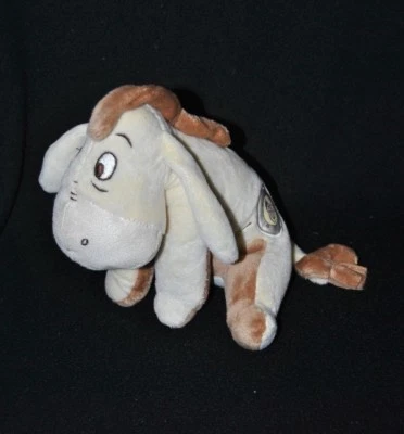Peluche doudou bourriquet DISNEY NICOTOY beige brun oiseau écusson 19 cm NEUF - Photo 1/4