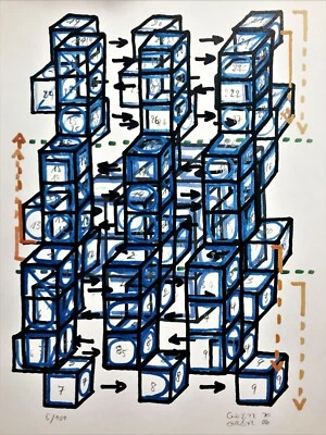 Friedrich Gräsel Farblithographie limitiert 5/100 handsigniert datiert 2006 - Bild 1 von 2