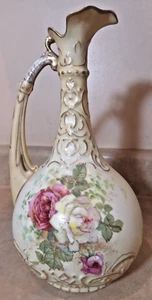 Antique Art Nouveau Ernst Wahliss for Turn Vienna Floral Porcelain Pitcher - Picture 1 of 8