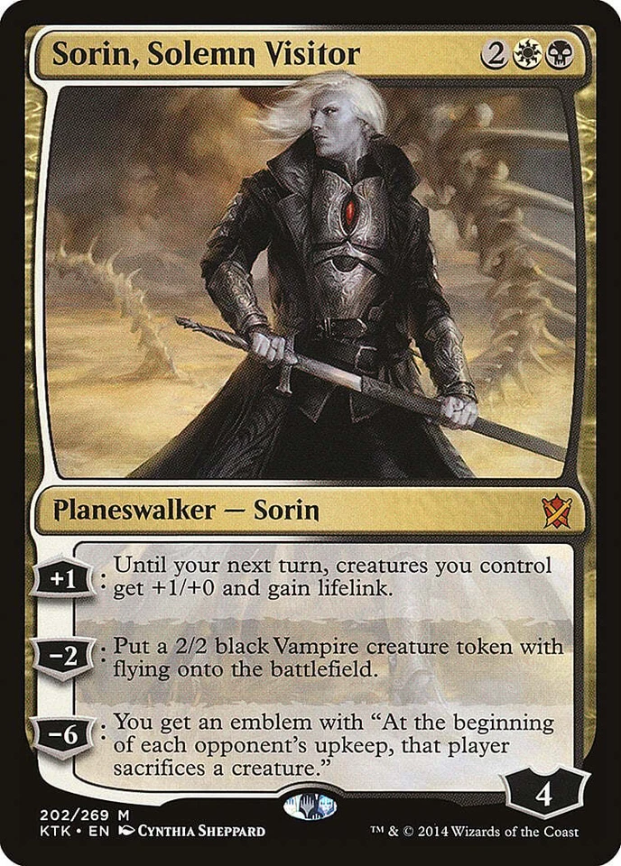 Sorin, Solemn Visitor Khans of Tarkir HEAVILY PLD Mythic Rare MTG CARD ABUGames - Image 1 of 1