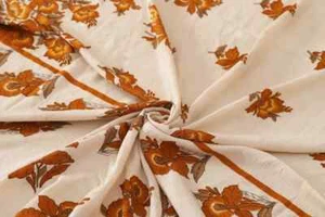 Pura Seda Sari Reciclado Vintage Estampado Kimono Tela Suave Vestido Fabricación - Imagen 1 de 4