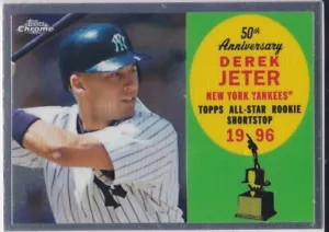 DEREK JETER Topps Chrome ALL-STAR ROOKIE BASEBALL CARD New York Yankees MINT! - Picture 1 of 2