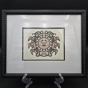 Carl Stromquist Signed Card Print Sisiutl Sea Serpent Framed Pacific Northwest - Picture 1 of 12