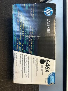 Original HP 646X schwarze Tonerkassette mit hoher Kapazität CE264X - offene Verpackung VERSIEGELTE TASCHE - Bild 1 von 5