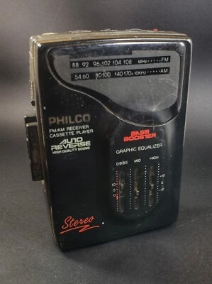 Reproductor de casete estéreo portátil Philco modelo 800k ecualizador incorporado. Para piezas Foto 1 de 3
