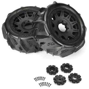 Pro-Line 10202-11 1/6 Dumont Paddle Tires Mounted on Raid 5.7" Black Wheels (2) - Picture 1 of 1