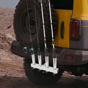 Edelstahl Angelrutenhalter für Autos hinten 4 Link Rohr Angelrutenhalter - Bild 1 von 20