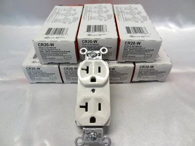 (7) Pass & Seymour CR20-W Legrand Duplex Receptacle 20A 125V Commercial Grade - Image 1 of 4