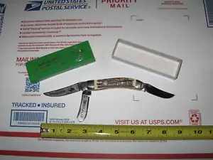NEW HEN & ROOSTER BERTRAM CUTLERY SOLINGEN GERMANY STAG KNIFE QUARTER HORSE - Picture 1 of 2