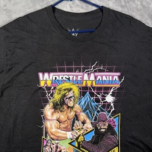 Wrestle Mania WWE VI 6 Macho Man Shirt Adult XL Black Graphic T-Shirt Wrestling - Picture 1 of 8