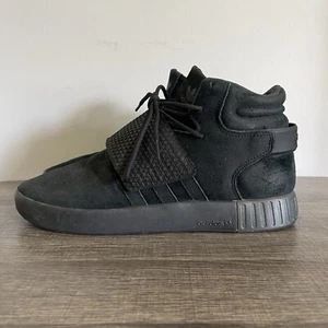 Sneakers alte da basket Adidas Tubular da uomo nere tinta unita taglia 11 NO SOLETTE - Foto 1 di 9