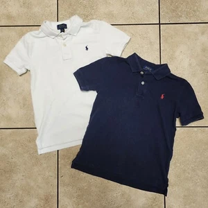 Polo by Ralph Lauren Sz 6 School Uniform Combo Lot White/Navy Kids - Picture 1 of 5