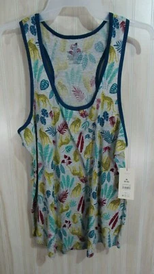New Secret Treasures Sleepwear Tank Top Size M 8 10 Gray Leopards Sleeveless - Image 1 of 4