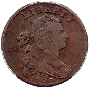 1798 S-174 R-2 PCGS VF 35 Draped Bust Large Cent Coin 1c - Picture 1 of 3