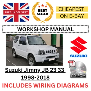 Suzuki Jimny JB 23 33 1998-2018 Workshop Service Repair Manual Guide + WIRING CD - Picture 1 of 7