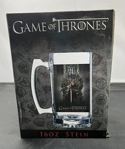 Game Of Thrones Glass Beer Mug Stein 16 oz HBO Ned Stark New In Box - Picture 1 of 6
