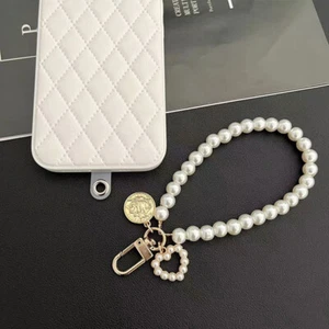 Short Pearl Lanyard Fashion Rhinestone Pendant Pendant Mobile Phone Lanyard - Zdjęcie 1 z 16