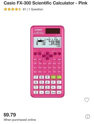 New Casio Scientific Calculator - fx-300ES PLUS-PK 2nd Edition New In Box Pink - Image 1 of 4