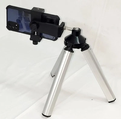 Mini trípode de 12" con soporte para teléfono soporte de mesa de metal para... - Imagen 1 de 4