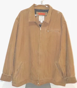 Vntg OLD NAVY Cotton Fleece Lined Workwear Mens JACKET Brown sz XXL 2XL L@@K*EUC - Picture 1 of 22