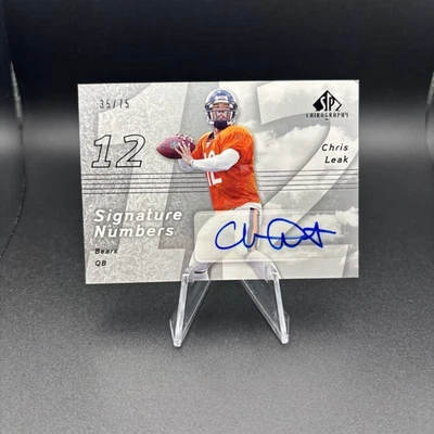 2007 SP Chirography - Signature Numbers Chris Leak #SN-CL Silver /75 Auto RC - Image 1 of 2