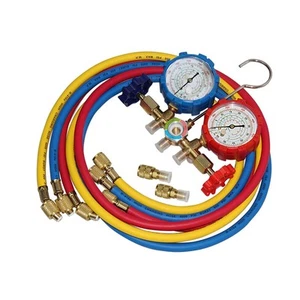 5FT AC Diagnostic Manifold Freon Gauge Set for R410A R404A R22 R134A R12 R22 ... - Picture 1 of 7