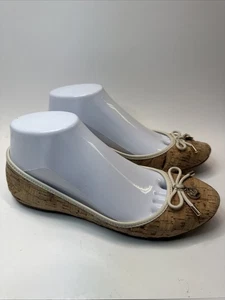 Ballerine Vince Camuto donna taglia 6B in sughero Lunna fiocco beige - Foto 1 di 10