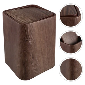  Retro Wastebasket with Lid: Swing lid Garbage Can Rubbish Bin - 8.5 L Bathroom - Picture 1 of 17