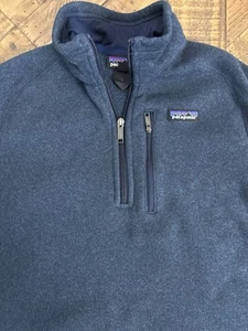 Patagonia Pullover Herren Small blau Better Sweater Quarter Zip Fleece A53 - Bild 1 von 8