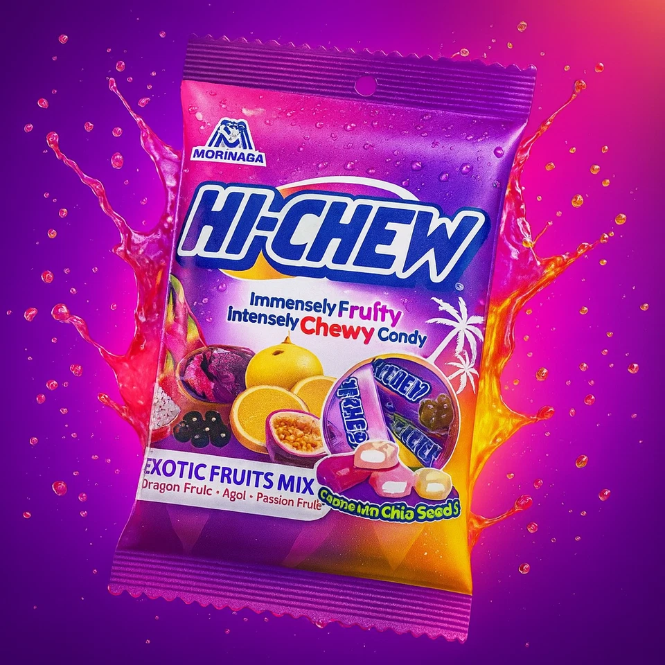 US-MARKET & CANDYWORLD24 HI-CHEW Exotic Fruits Mix 100g