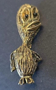 Vintage Sorgenvogel oder hässliches Entlein Brosche Anstecknadel - Bild 1 von 3