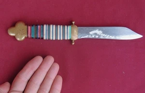 Old USSR PRISON ART Vintage KNIFE Very Nice Soviet Epoch Handmade 'Silverware' - Picture 1 of 4