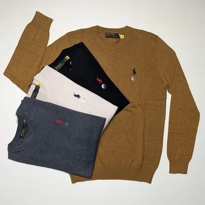 Sudadera Polo Ralph Lauren 12 GG Para Hombre Cuello Redondo 100% Algodón Foto 1 de 2