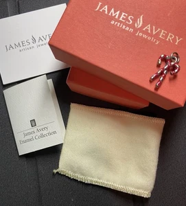 James Avery Enamel Candy cane Charm Authentic with Box, Bag And Papers - Picture 1 of 5