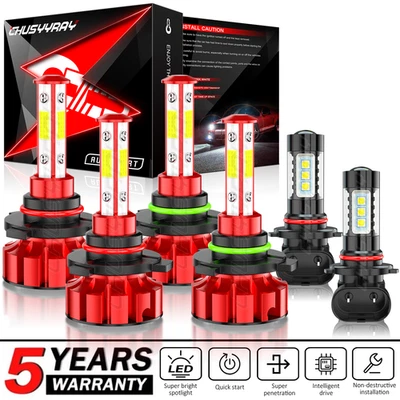 LED Headlight+Fog Light Bulbs Kit for Chrysler Concorde 1998 1999 2000-2004 - Image 1 of 4